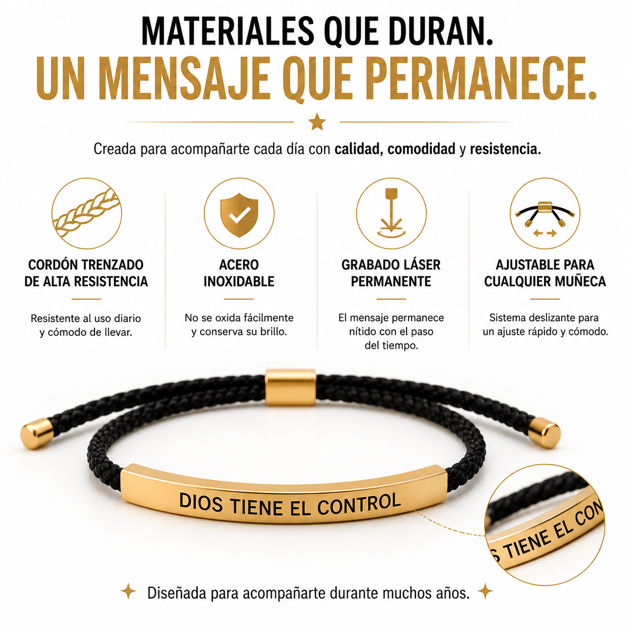 Pulsera Cristiana DIOS TIENE EL CONTROL