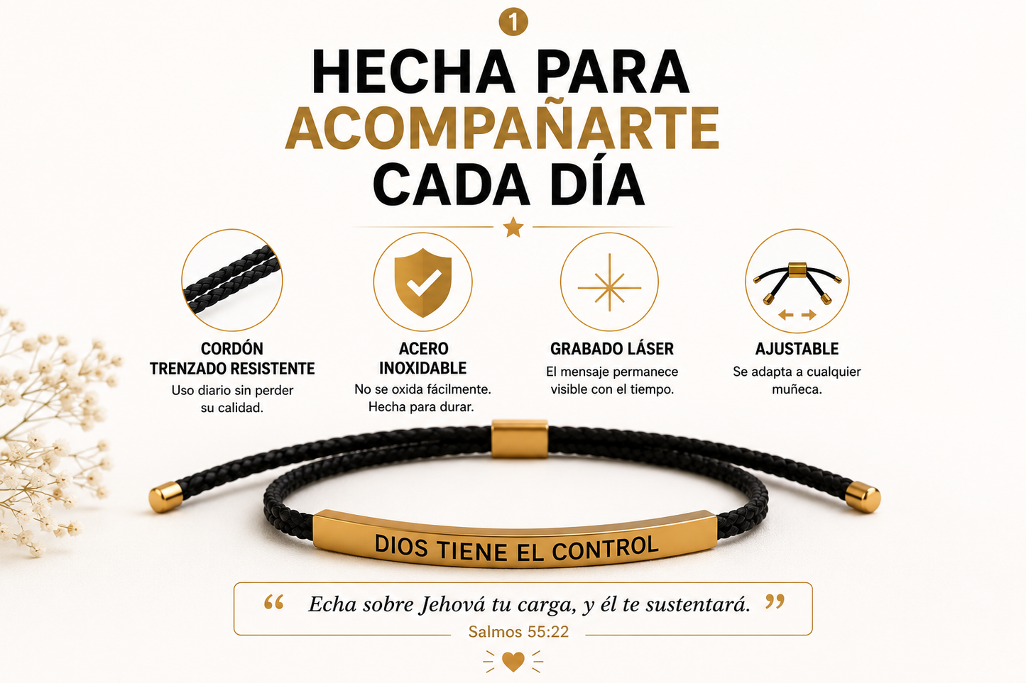 Pulsera Cristiana DIOS TIENE EL CONTROL